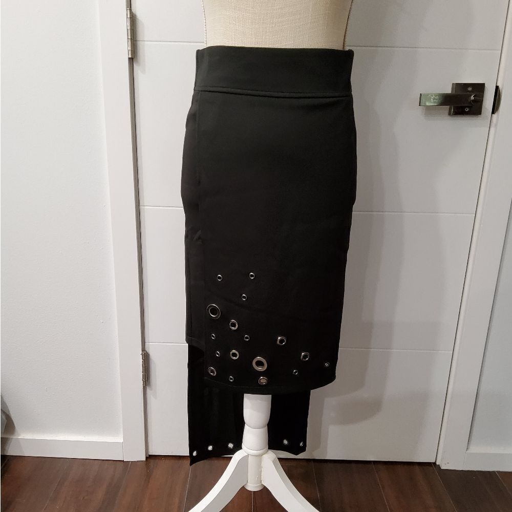 TOV Black High Low Skirt Size 38/4/S